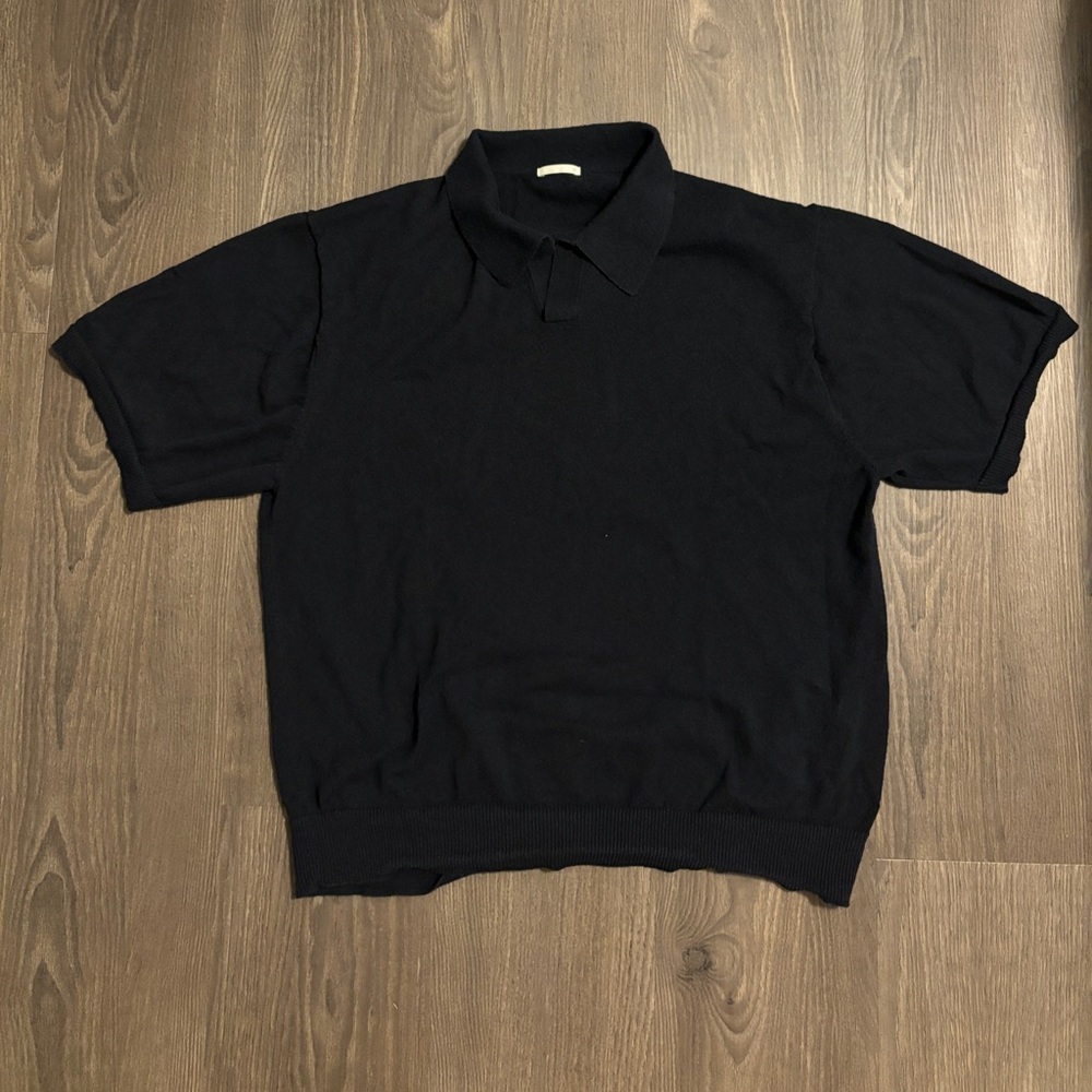 Elegant Black Beach Polo Shirt for Men